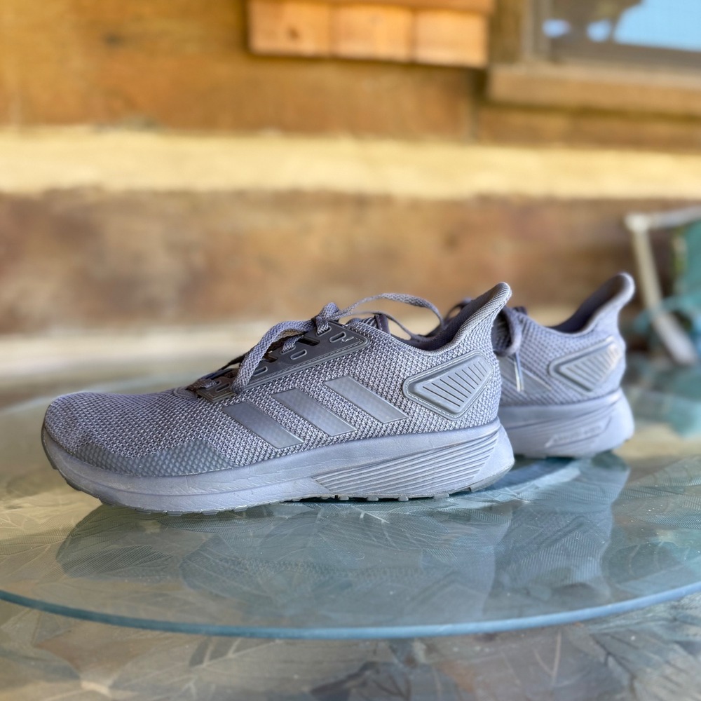 Adidas Duramo 9 Mens Running Shoes Grey Cloudfoam Sneakers Size 8.5/10 Women's - Picture 7 of 8